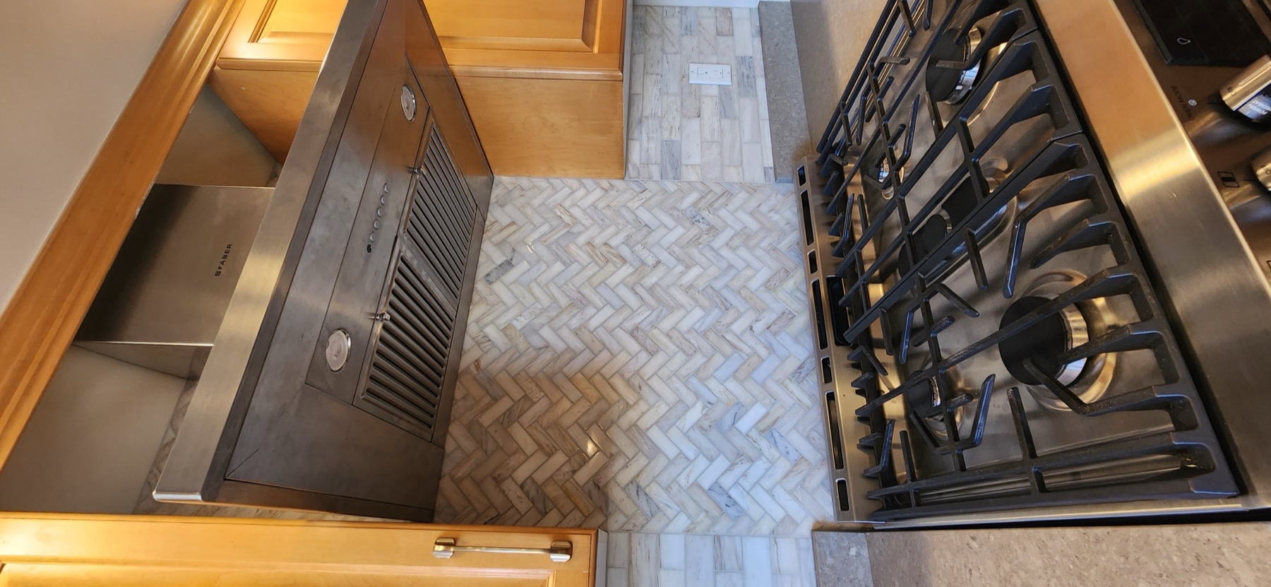 Herringbone Inlay by WNA Tile & Design