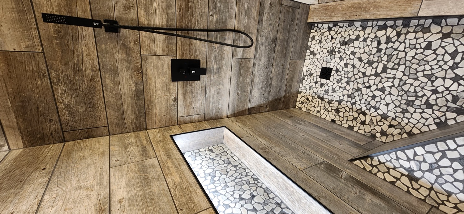 Rustic Wood-Look Shower project detail 2